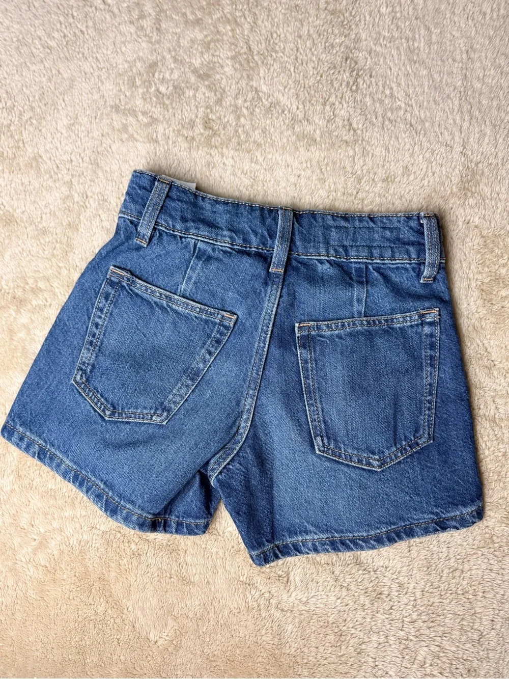 Zara Girls Denim Skort Pleated Wrap Front Shorts Blue Jean‎ Size 8-9 131cm